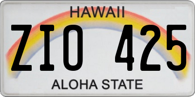 HI license plate ZIO425