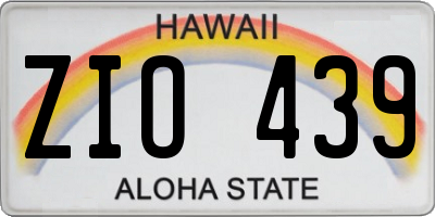 HI license plate ZIO439