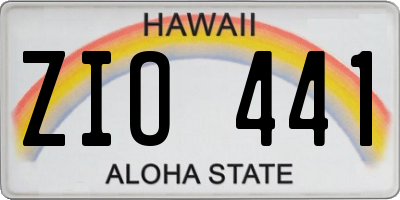 HI license plate ZIO441