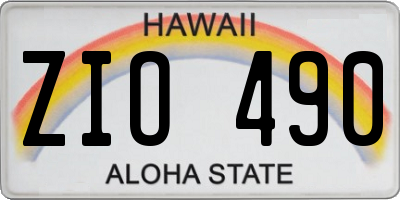 HI license plate ZIO490
