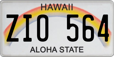 HI license plate ZIO564