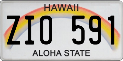 HI license plate ZIO591