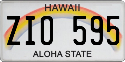 HI license plate ZIO595