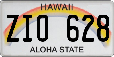 HI license plate ZIO628