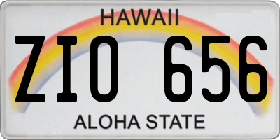 HI license plate ZIO656