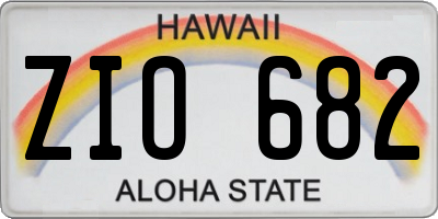 HI license plate ZIO682
