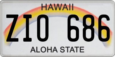 HI license plate ZIO686