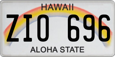 HI license plate ZIO696