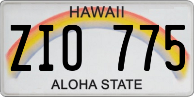 HI license plate ZIO775