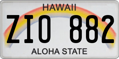 HI license plate ZIO882