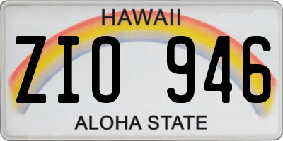 HI license plate ZIO946