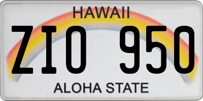 HI license plate ZIO950