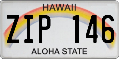 HI license plate ZIP146