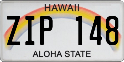 HI license plate ZIP148