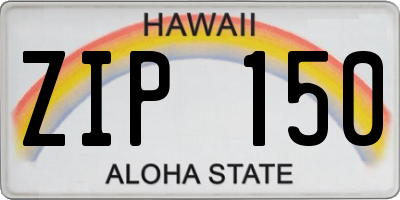 HI license plate ZIP150
