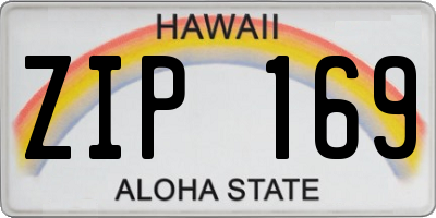 HI license plate ZIP169