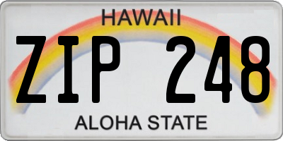 HI license plate ZIP248