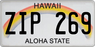 HI license plate ZIP269