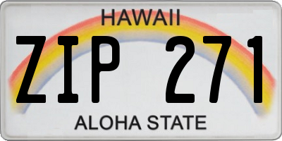 HI license plate ZIP271