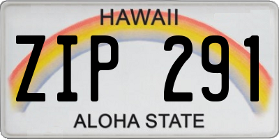 HI license plate ZIP291