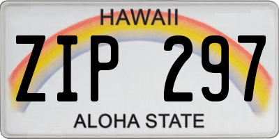 HI license plate ZIP297