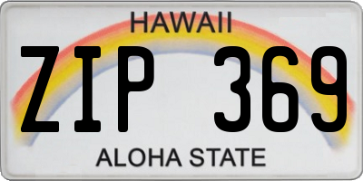 HI license plate ZIP369