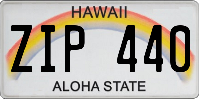 HI license plate ZIP440