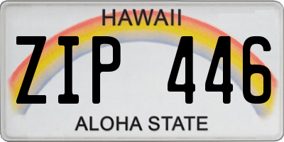 HI license plate ZIP446