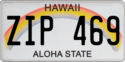 HI license plate ZIP469