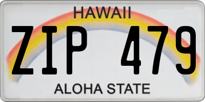HI license plate ZIP479