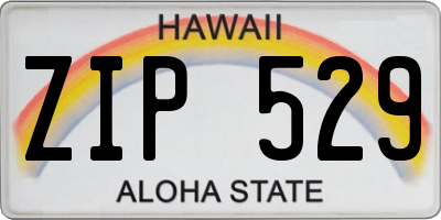 HI license plate ZIP529