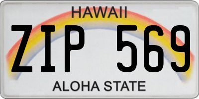 HI license plate ZIP569