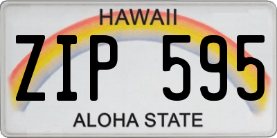 HI license plate ZIP595