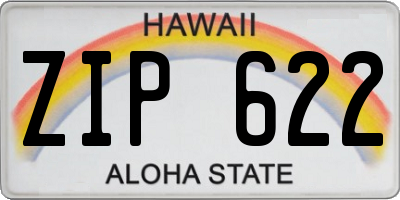 HI license plate ZIP622