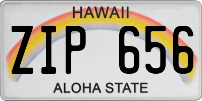 HI license plate ZIP656
