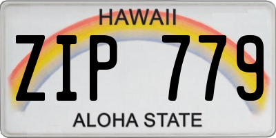 HI license plate ZIP779