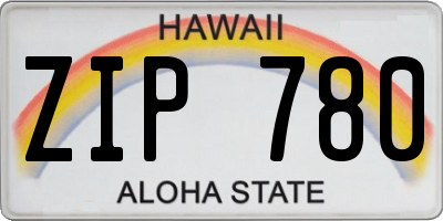 HI license plate ZIP780