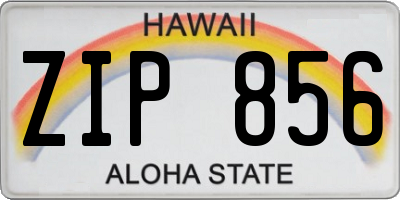 HI license plate ZIP856