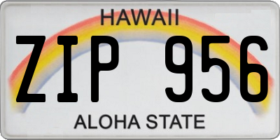 HI license plate ZIP956