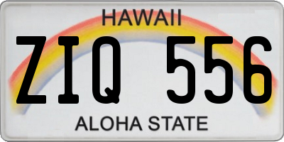 HI license plate ZIQ556