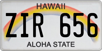 HI license plate ZIR656