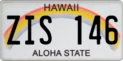 HI license plate ZIS146