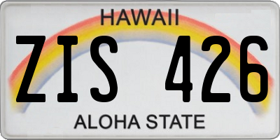 HI license plate ZIS426