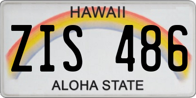HI license plate ZIS486