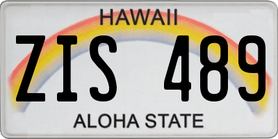 HI license plate ZIS489
