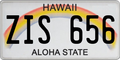 HI license plate ZIS656