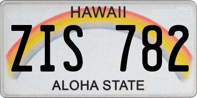 HI license plate ZIS782