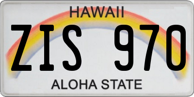 HI license plate ZIS970