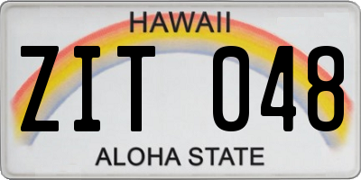 HI license plate ZIT048