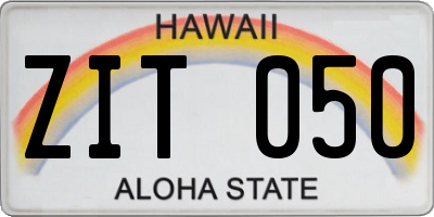 HI license plate ZIT050